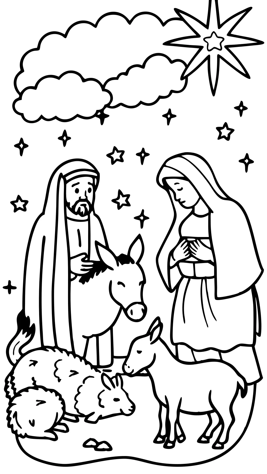 jesus in the manger coloring page